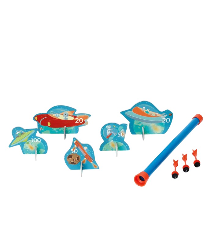 Scratch Europe Blowdart Space With 5 Robots And 3 Darts