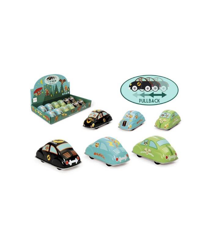 Scratch Europe Superhero Metal Pull Back Cars