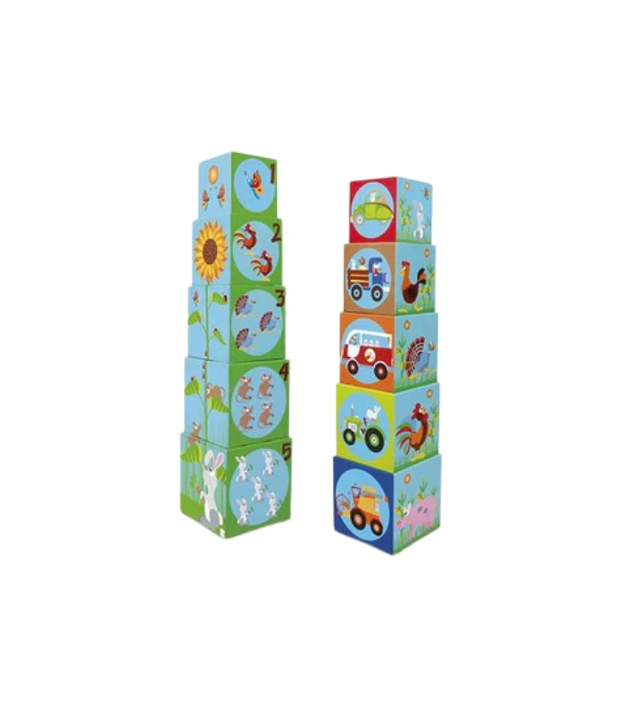 Scratch Europe Stacking Tower Jumbo Farm 5 Pcs