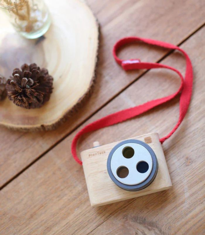 PlanToys Wooden Colored Snap Camera