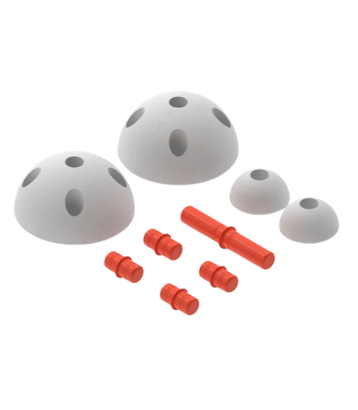 MODU Half Balls with Red Pegs