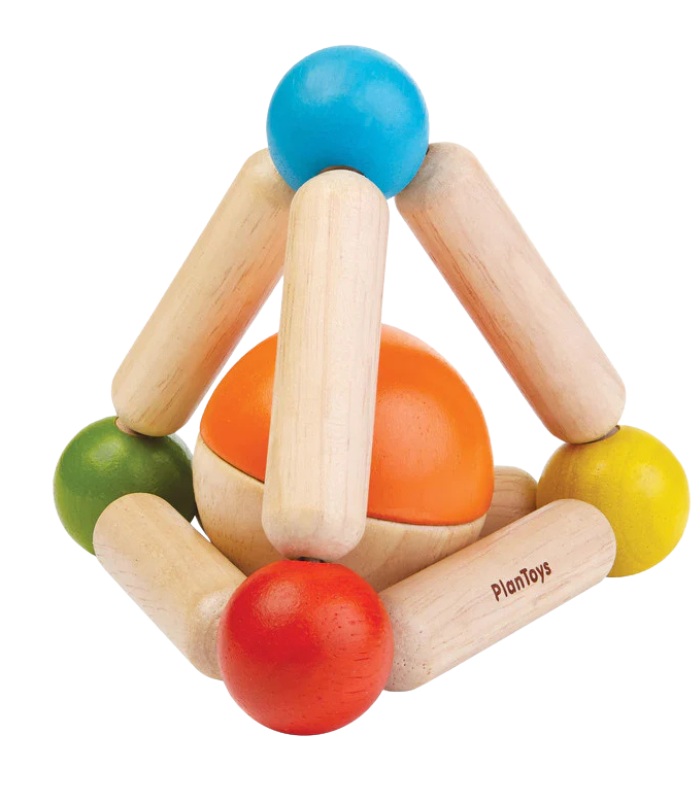 PlanToys Wooden Triangle Clutching Toy