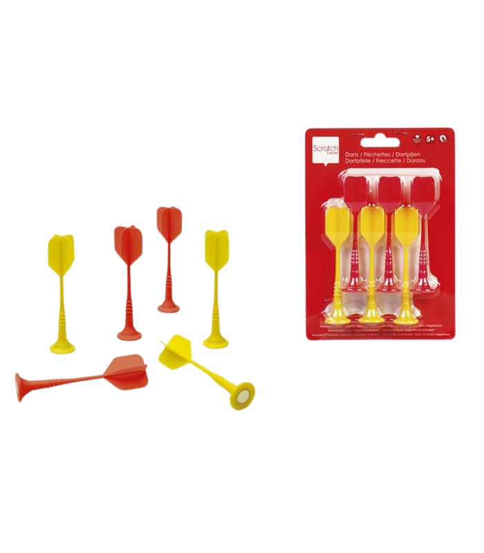 Scratch Europe Magnetic Dart Pins – Red and Yellow
