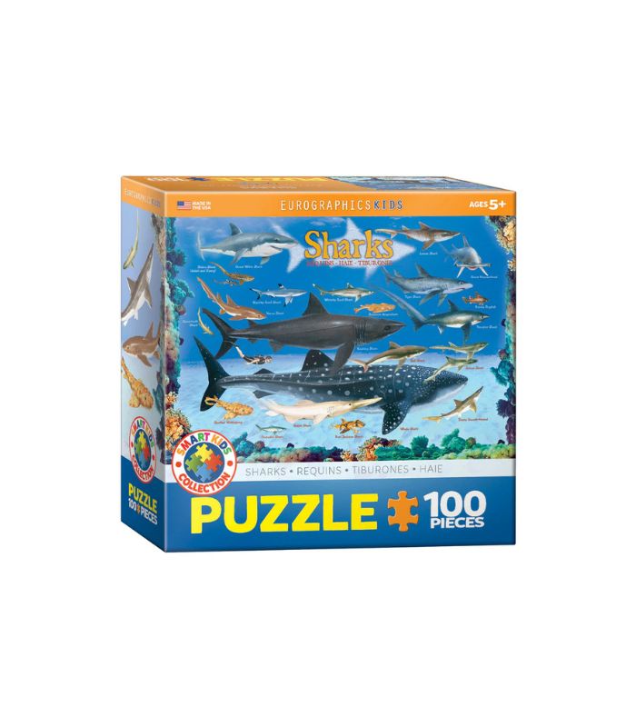 EuroGraphics Sharks 100 Pieces Puzzle