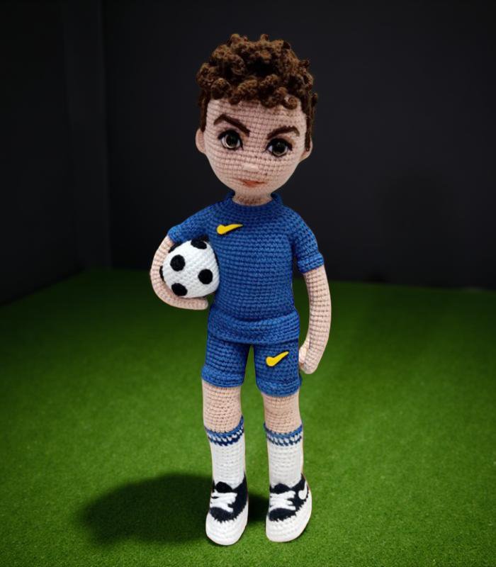 Myrtilus Abda – The Handmade Crochet Football Player by Myrtilus, Eco-Friendly, Limited Edition
