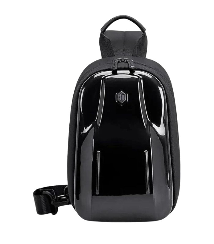 Arctic Hunter Glossy Hard-Shell Sling Bag, Water-Resistant and Anti-Theft Crossbody Shoulder Bag, Unisex for Travel and Business, Model XB00551