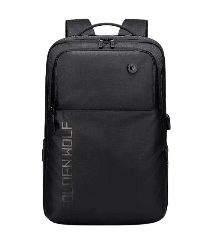 Arctic Hunter Golden Wolf Laptop Backpack, 20L, Water-Resistant with USB and Headphone Ports, Unisex Shoulder Bag, Model GB00399