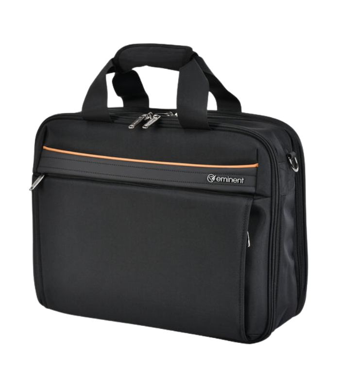 Eminent Premium Polyester Shoulder Laptop Bag, Lightweight 17-Inch 180° Opening Business Briefcase for Travel and Business, Model S0790-17