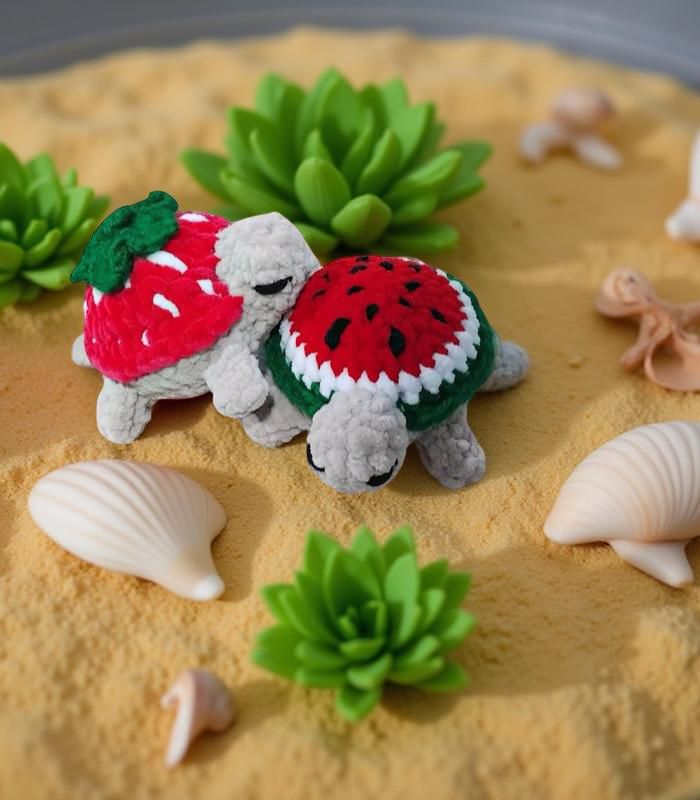Myrtilus Mini Turtle – The Handmade Crochet Turtle by Myrtilus with Color Options, Eco-Friendly, Non-Allergic Material, Safe for All Ages
