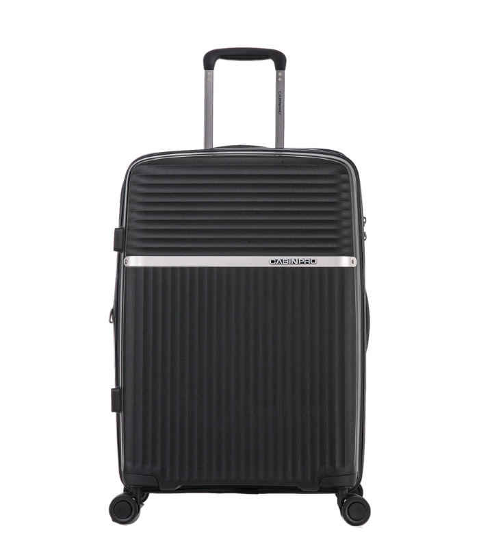 CabinPro Hard-Shell Expandable PP Checked Luggage, Water-Resistant, Quiet 360° Spinner Wheels, Unisex, Model CP002-24