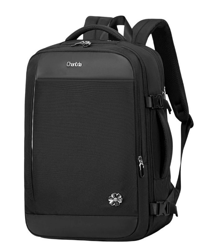 Chantria Expandable Women’s Travel Backpack, Water-Resistant, Multifunctional Bag with USB Port & Headphone Jack, Model CB00606