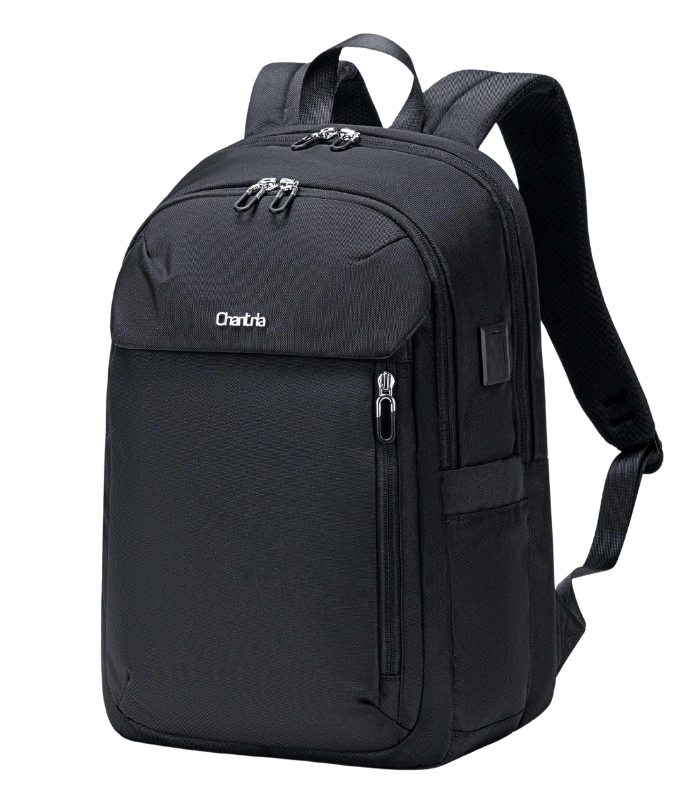 Chantria Slim Water-Repellent Laptop Backpack, Lightweight Anti-Theft Daypack with USB Port for Women’s Daily Travel, Model CB00633