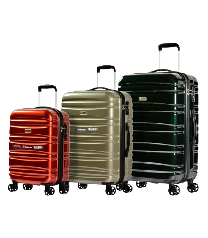 Eminent 3-Piece Trolley Set, Water-Resistant with 360° Twin Wheels, Unisex, Model KG08-3