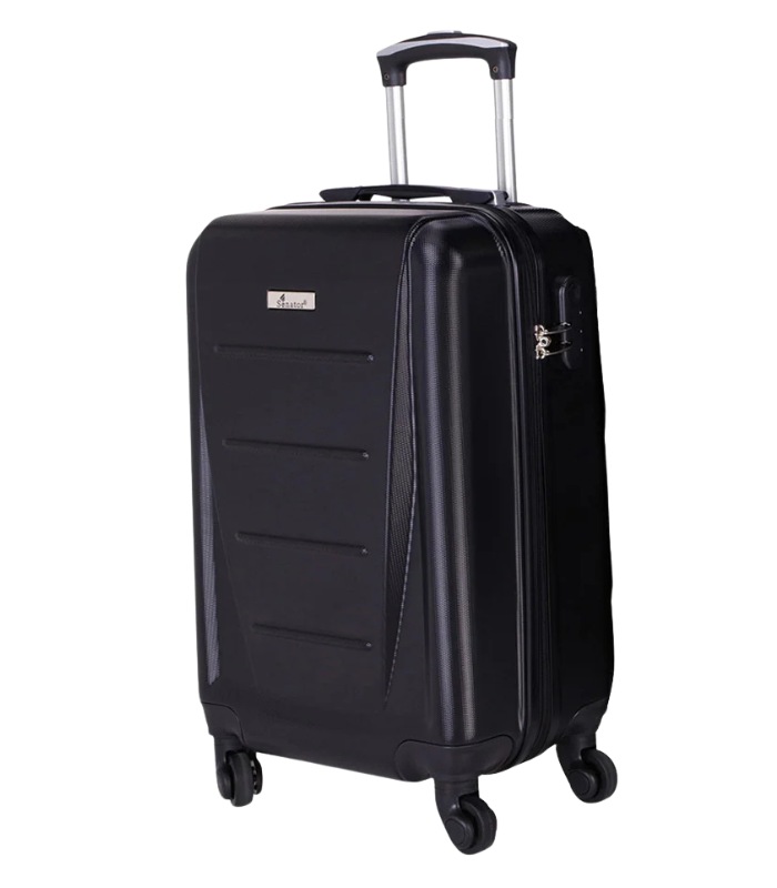 Senator 28-Inch Soft Checked Trolley, Lightweight Travel Luggage with Spinner Wheels for Unisex Use, Model  KH9034-28