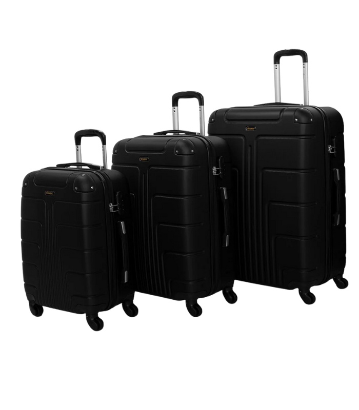 Senator 3-Piece Hard Shell Luggage Set, Lightweight ABS Trolleys with Spinner Wheels for Unisex Travel, Model  A1012-3