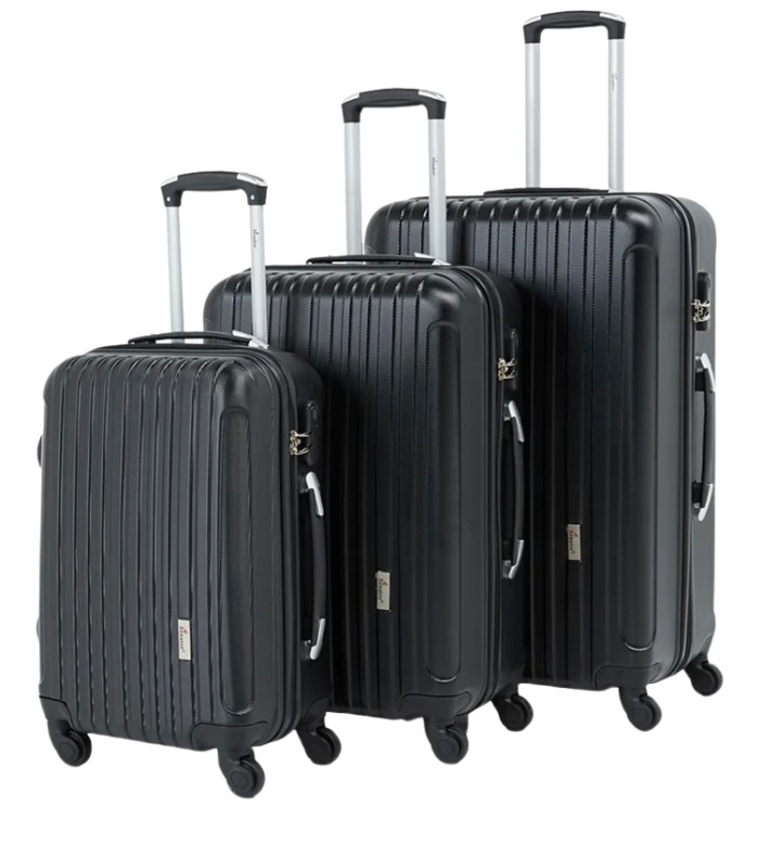 Senator 3-Piece Hardside Travel Luggage Set, Durable ABS Trolleys with Spinner Wheels for Unisex Use, Model KH132-3
