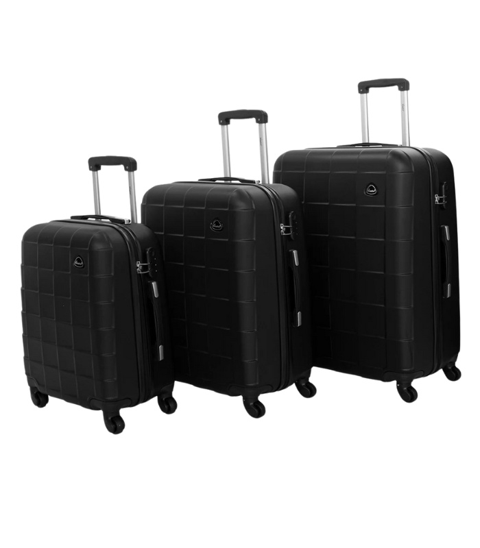 Senator 3-Piece Luggage Set, Durable ABS Suitcases with Spinner Wheels for Unisex Travel, Model A207-3