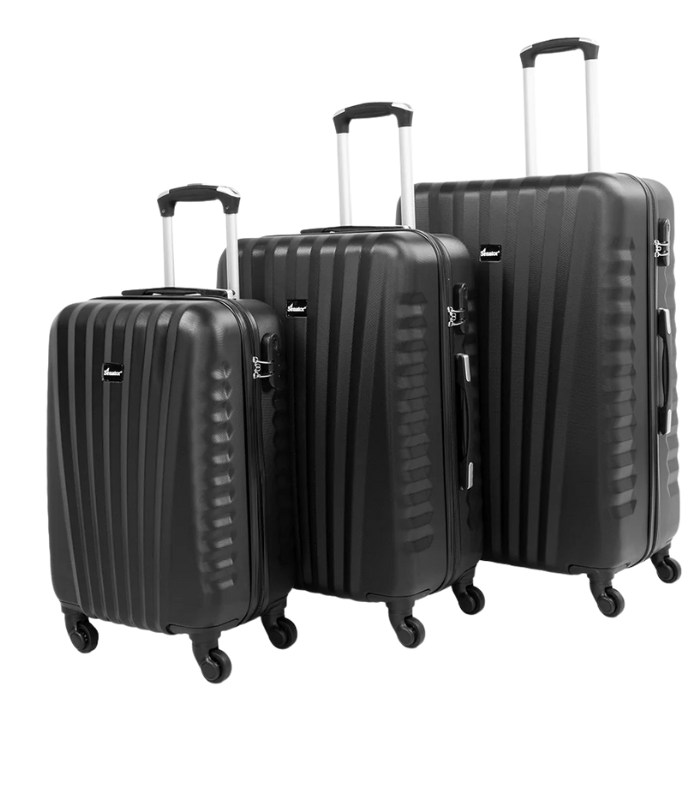 Senator 3-Piece Soft Travel Trolley Set, Lightweight Luggage Bags with Spinner Wheels for Unisex Use, Model KH1008-3