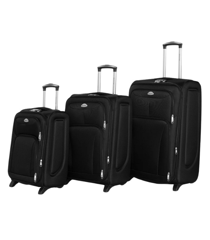 Senator 3-Piece Softside Luggage Set, Lightweight Trolley Bags with 2 Wheels for Unisex Travel, Model KH247-3