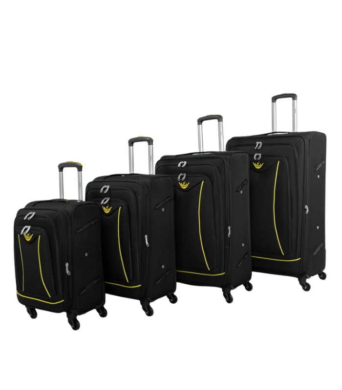 Senator 4-Piece Soft Spinner Luggage Set, Lightweight Travel Trolleys with 4 Wheels for Unisex Use, Model  LL032-4