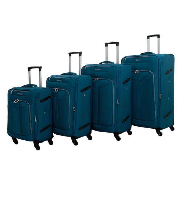Senator 4-Piece Soft Travel Trolley Collection, Lightweight Rolling Luggage Bags for Unisex Use, Model LW010-4