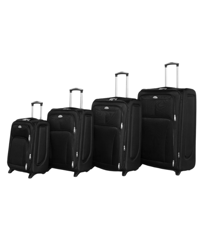 Senator 4-Piece Softside Luggage Set, Lightweight Travel Trolley Bags with 2 Wheels for Unisex Use, Model KH247-4