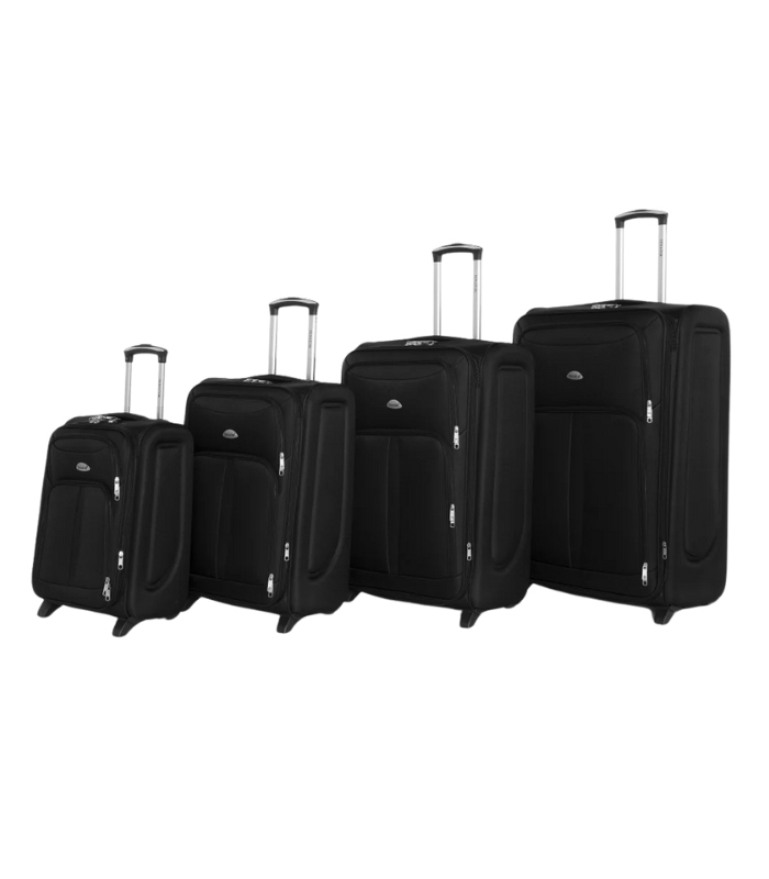Senator 4-Piece Travel Trolley Collection, Softside Lightweight Luggage Bags with 2 Wheels for Unisex Use, Model  KH108-4