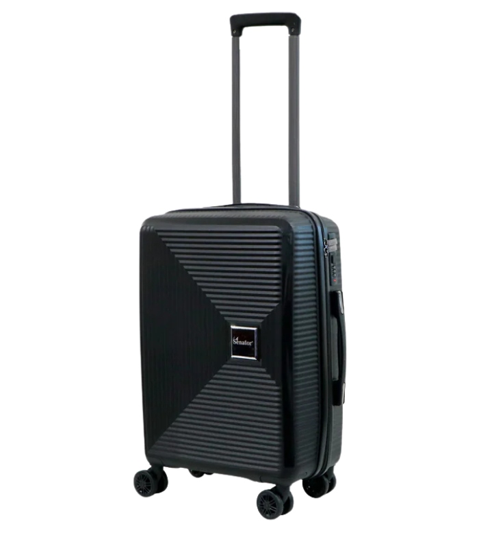 Senator Lightweight PP Hard Shell Suitcase, Unisex Travel Luggage with Double Wheels & Combination Lock, Model  KH1045