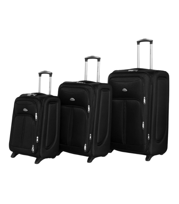 Senator Soft Travel Trolley Set, 3-Piece Lightweight Luggage Collection with 2 Wheels for Unisex Use, Model KH108-3