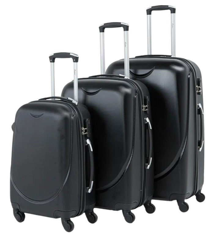 Senator Travel Luggage Set, 3-Piece ABS Hard Shell Suitcases with 360° Spinner Wheels for Unisex, Model KH134-3