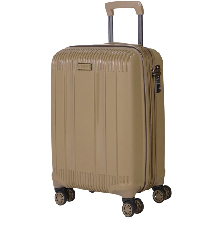 Summit 28-Inch Checked Luggage Trolley, Durable PP Hard Shell Travel Bag with 4 Spinner Wheels for Unisex Use, model  PP704T4-28