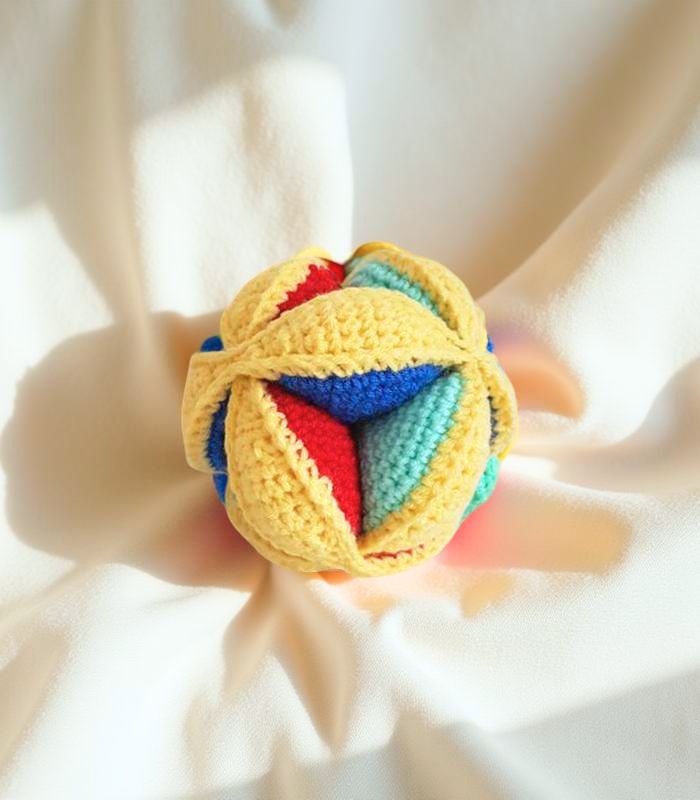 Myrtilus Crochet Teether Ball – Handmade in Cotton
