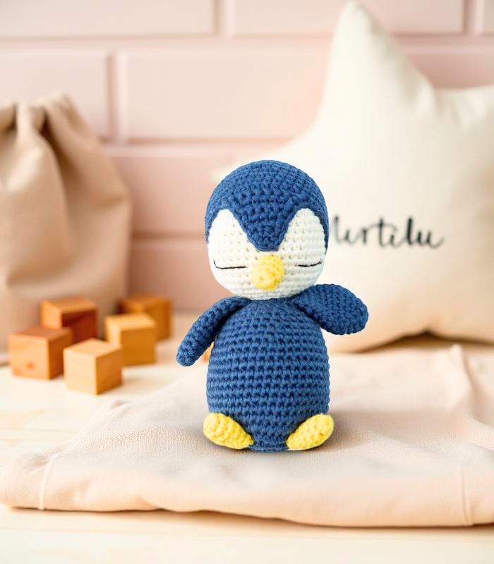 Myrtilus Crochet Penguin Toy – Handmade in Cotton
