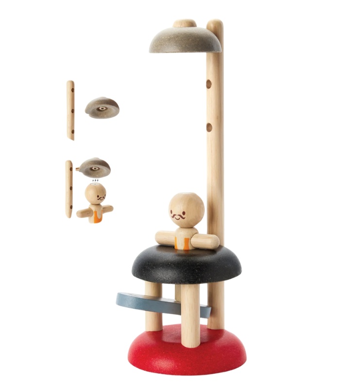 PlanToys Jumping Acrobat – Interactive Wooden Action Toy for Kids