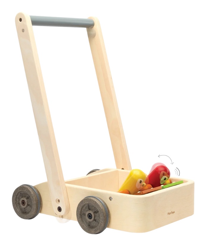 PlanToys Musical Bird Walker – Push Toy with Sound for Toddlers