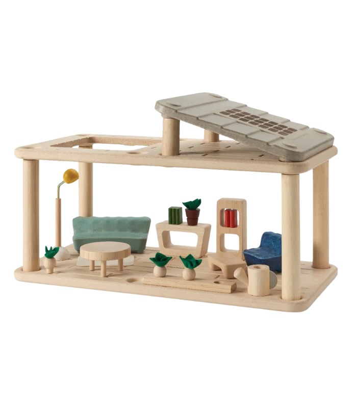 PlanToys Planspace Modern Gathering Flat with Spacious Sunroom