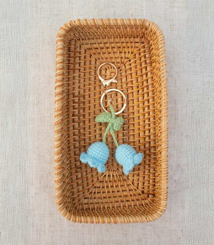 Myrtilus Crochet Bellflower Keychain – Handmade