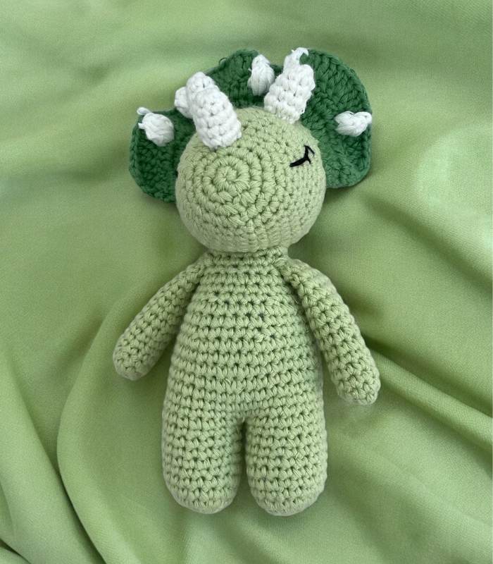 Myrtilus Crochet Dino Toy – Handmade in Cotton