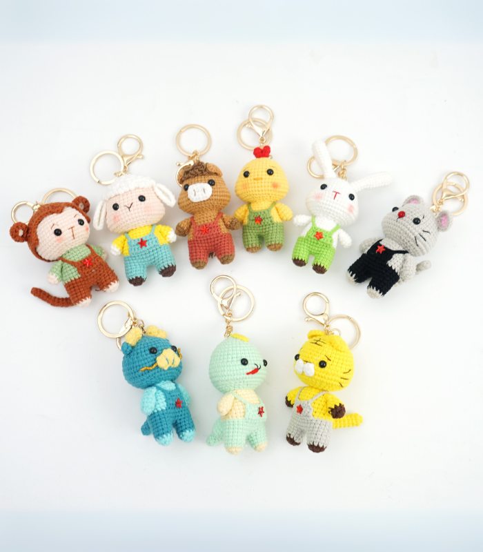 Myrtilus Handmade Crochet Animal Keychain