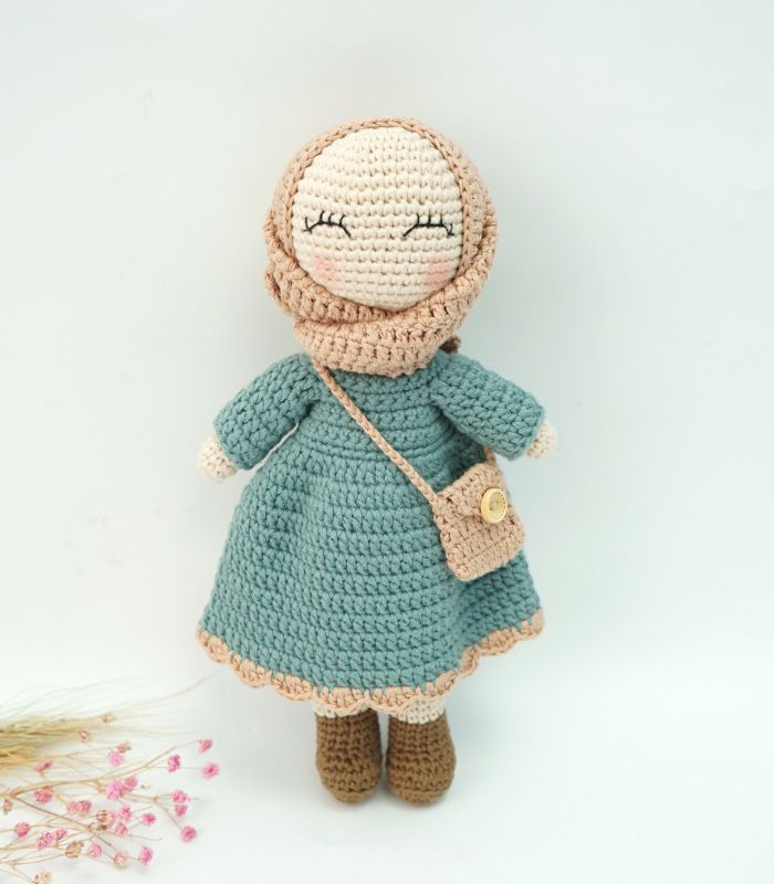 Myrtilus Crochet Hijabi Doll – Handmade in Cotton