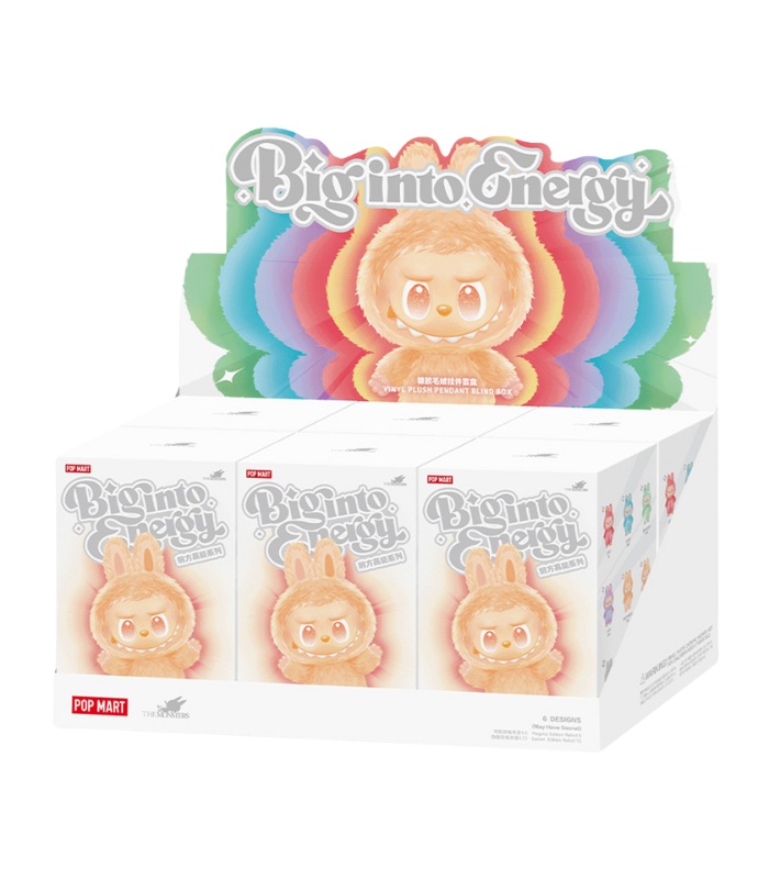 Pop Mart The Monsters Labubu – Big Into Energy Series Vinyl Plush Pendant Blind Box – Complete Set of 6