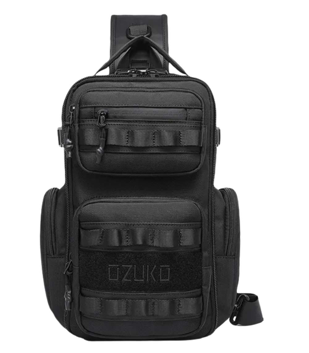 OZUKO 9812 Crossbody Sling Chest Bag – Anti-Theft Lock, Breathable Back Panel