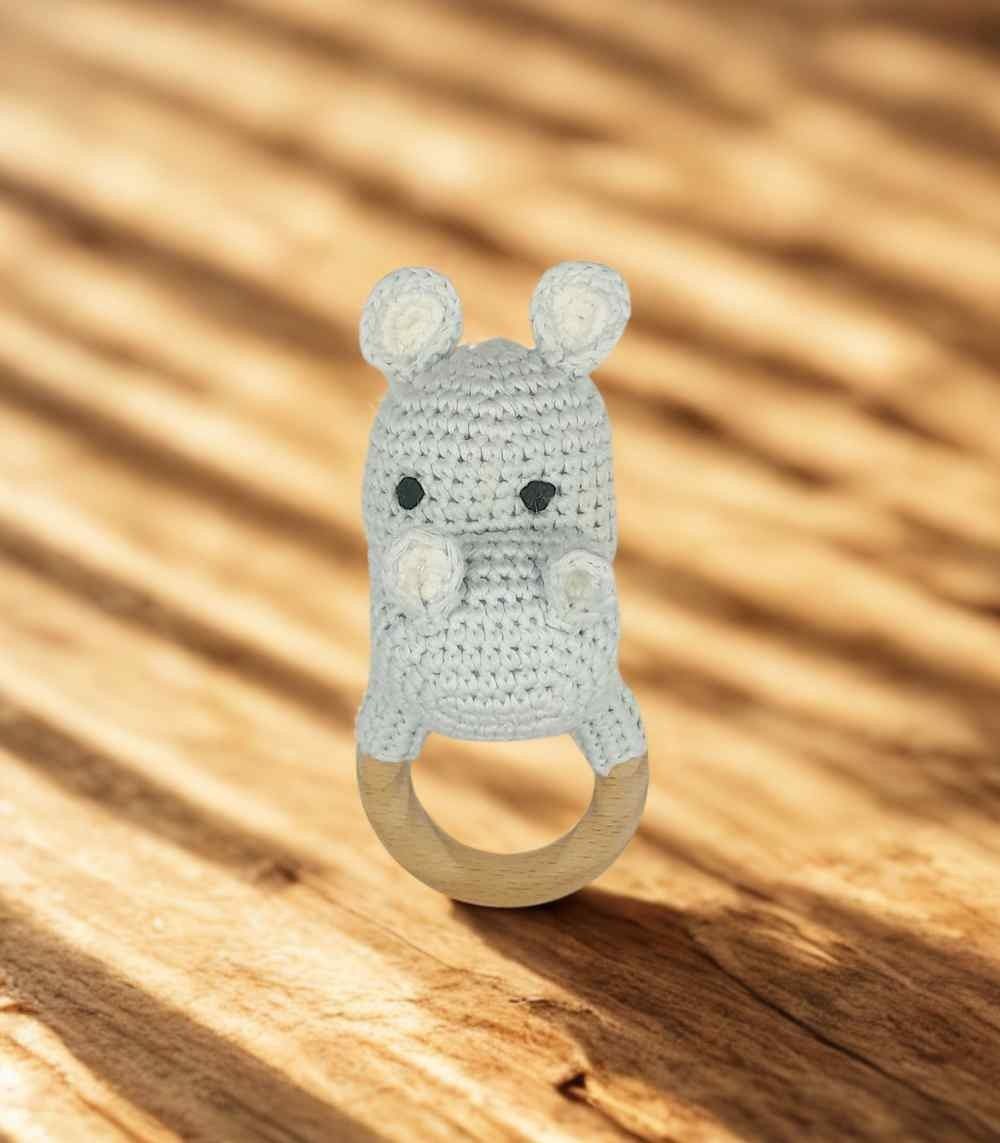 Myrtilus Handmade Crochet Cow Teether Rattle