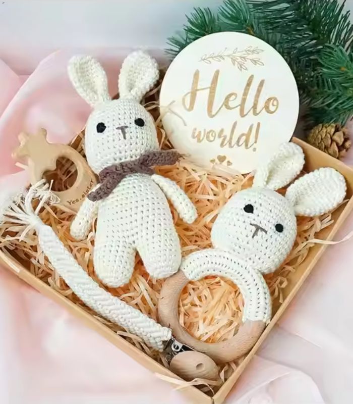 Myrtilus Handmade Bunny Newborn Gift Set