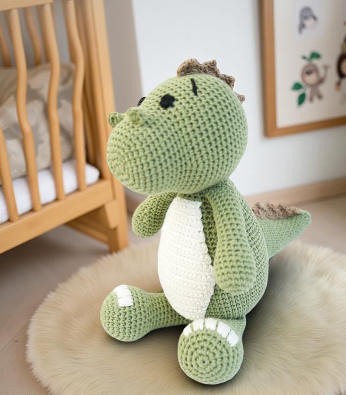 Myrtilus Crochet Dinosaur Toy – Handmade in Cotton