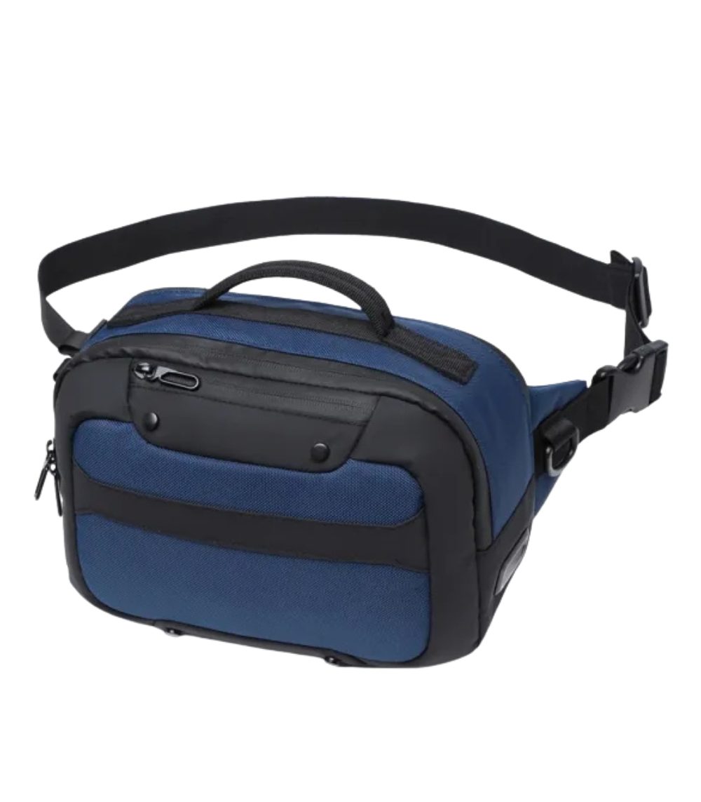OZUKO 9275 Multifunction Waterproof Waist Bag – Compact USB Charging Fanny Pack for Men