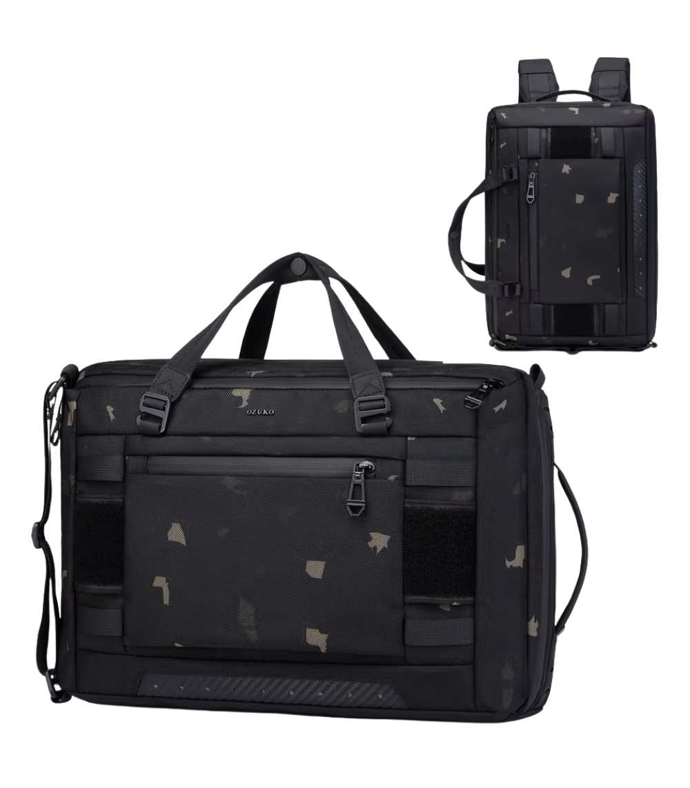OZUKO 9749 Laptop Backpack – Convertible Water-Resistant Business Carry-On with Organized Storage