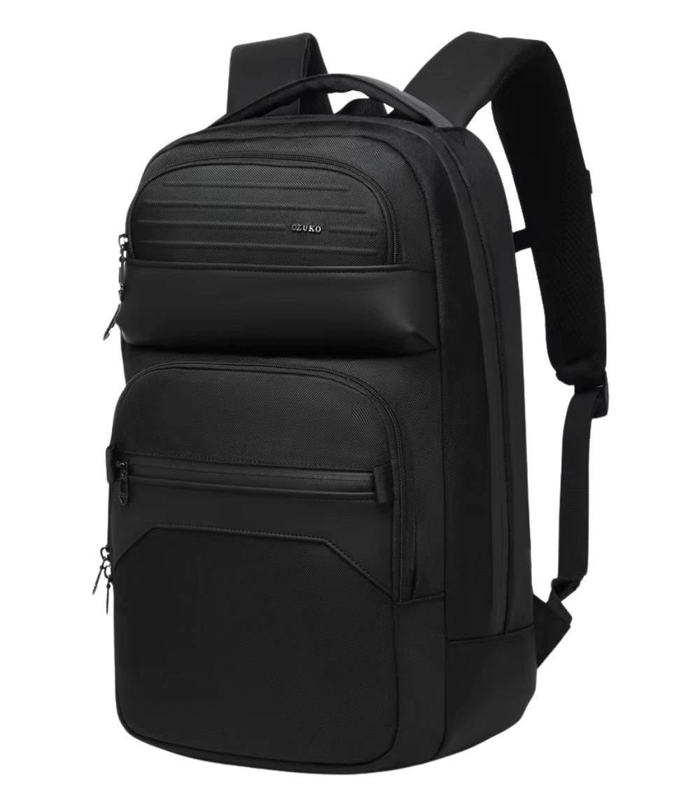 OZUKO 9849 Laptop Backpack – 25L Water-Resistant Bag with Luggage Strap for Daily Use
