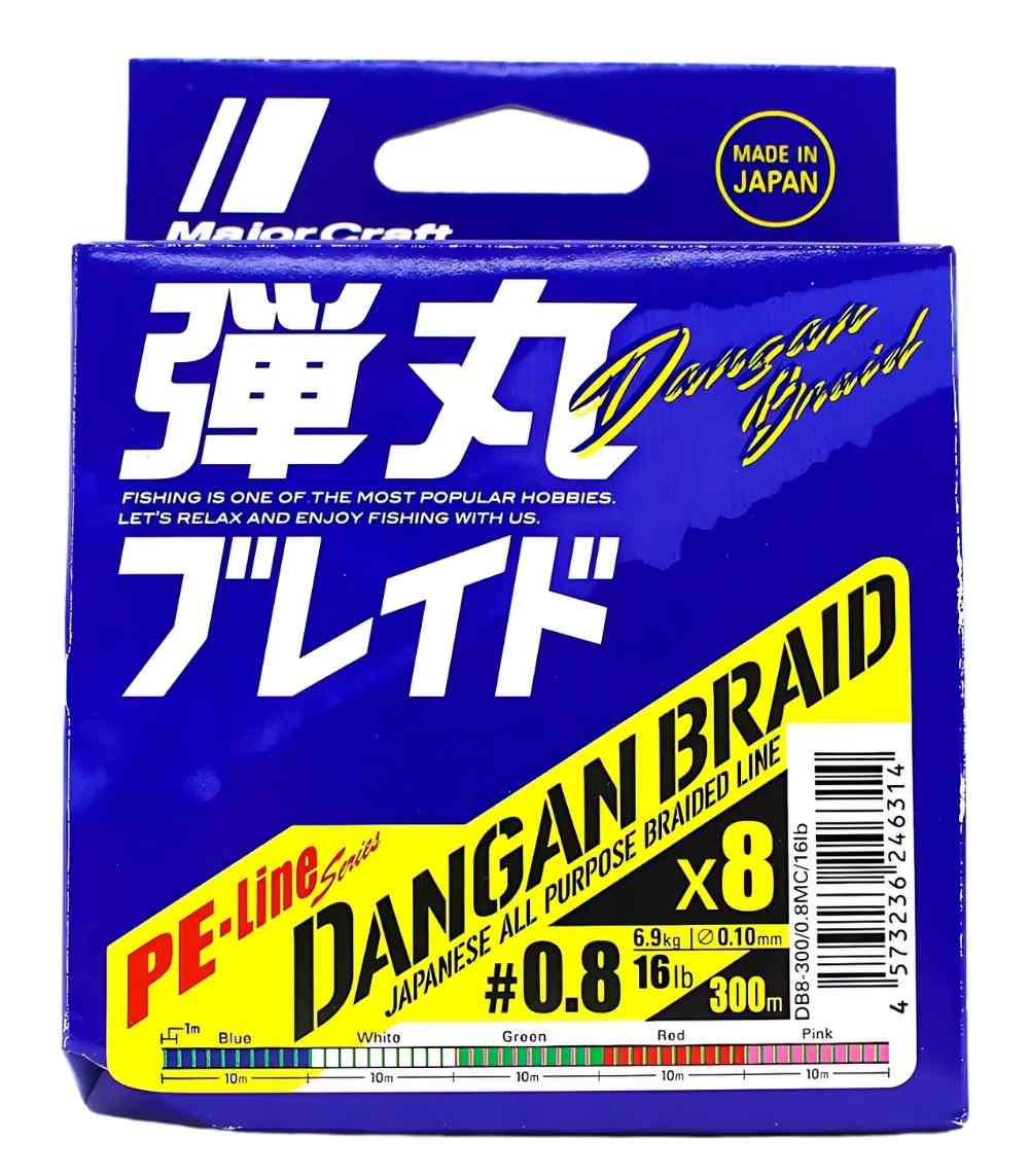Major Craft Dangan X8 Braided PE Fishing Line 300m
