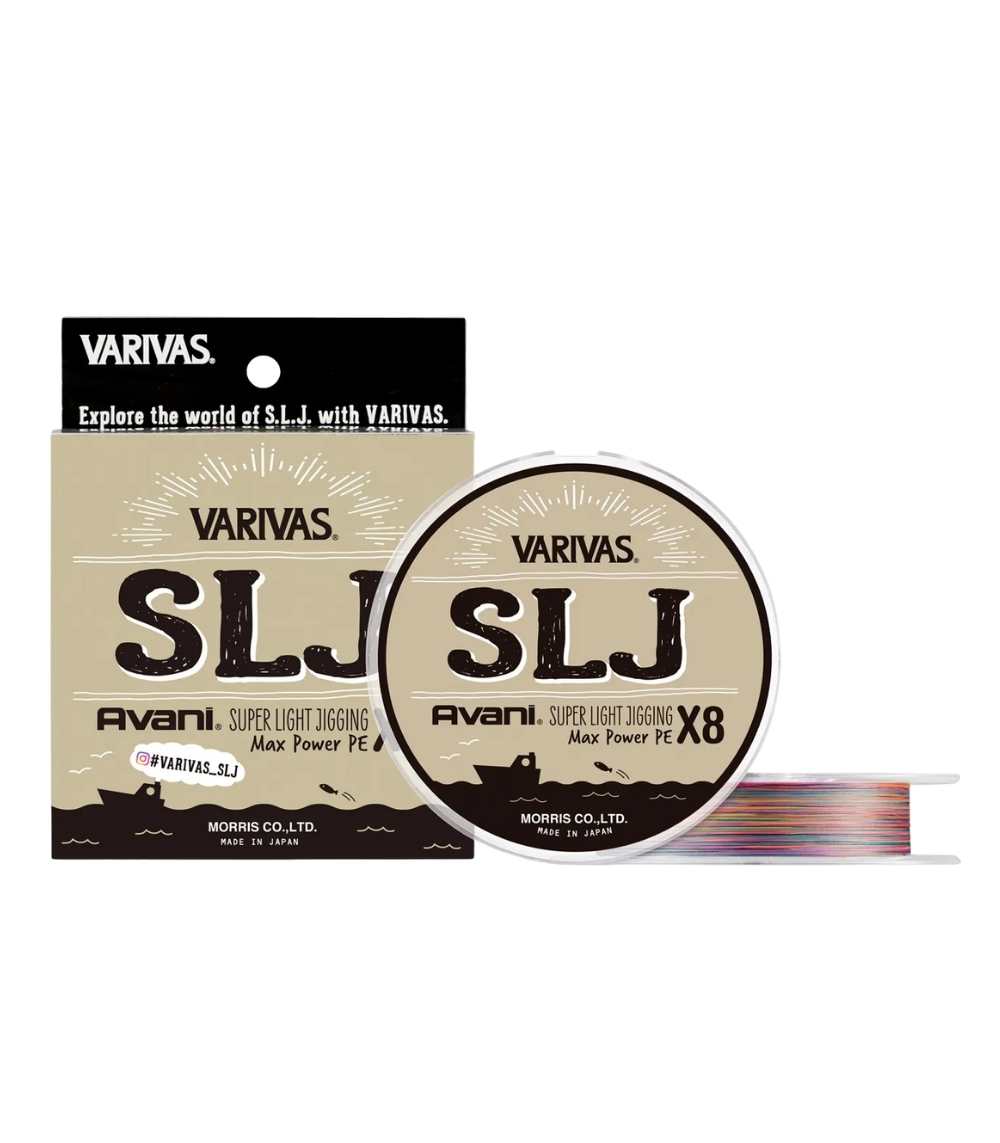 Varivas Avani SLJ Super Light Jigging Max Power PE X8 200m – Multicolor 8-Strand Braided Line